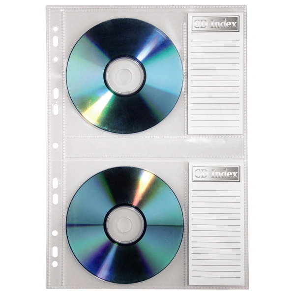 Hama obal na CD/DVD, pro kroužkové pořadače, DIN A4, balení 10 ks (cena za balení)