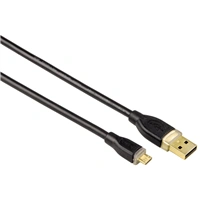 Hama micro USB 2.0 kabel, typ A - micro B, 1,8m, erný