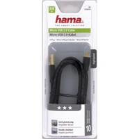 Hama micro USB 2.0 kabel, typ A - micro B, 1,8m, ern