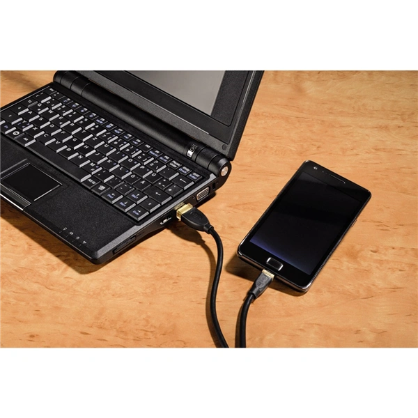 Hama micro USB 2.0 kabel, typ A - micro B, 1,8m, černý