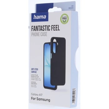 Hama Fantastic Feel, kryt pro Samsung Galaxy A17, hebký povrch, černý