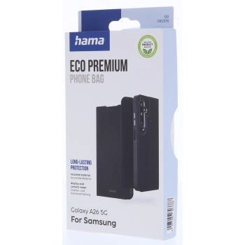 Hama Eco Premium, kryt pro Samsung Galaxy A26 5G, umělá kůže, 20 % recyklovaných materiálů, černý