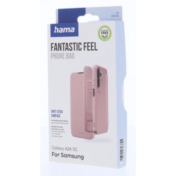 Hama Fantastic Feel, pouzdro-knížka pro Samsung Galaxy A26 5G, hebký povrch, barva nude