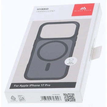 Black Rock Hybrid Case, kryt pro Apple iPhone 17 Pro, magnetický, matný, poloprůhledný černý