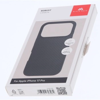 Black Rock Robust Carbon, kryt pro Apple iPhone 17 Pro, magnetický, karbonový vzhled, černý