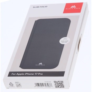 Black Rock Slim Folio, pouzdro-knížka pro Apple iPhone 17 Pro, černé