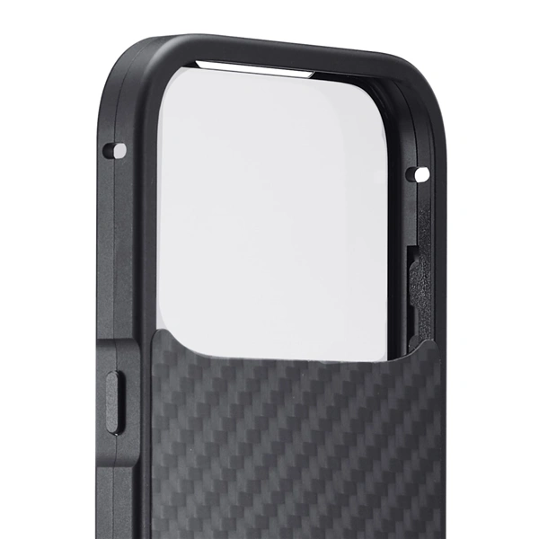 Black Rock 360° Glass, kryt pro Apple iPhone 17 Pro, skleněný, přední + zadní díl, karbonová úprava