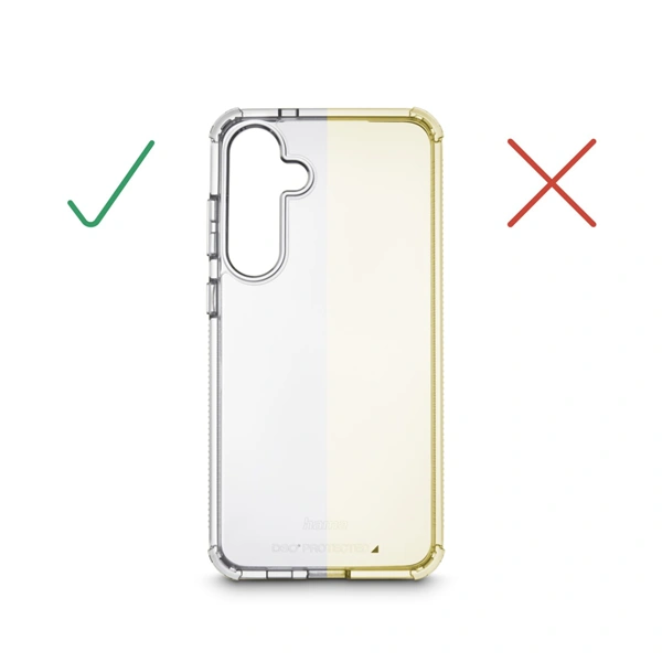 Hama Extreme Protect, kryt pro Samsung Galaxy S25 FE, materiál D3O®, nežloutne, průhledný