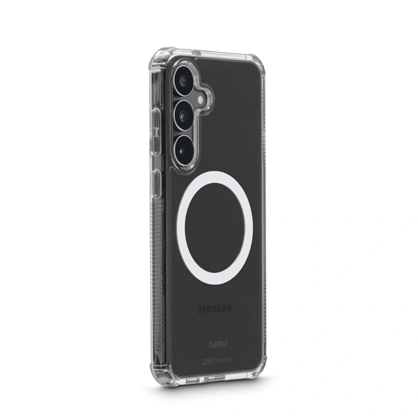 Hama Extreme Protect, kryt pro Samsung Galaxy S25 FE, magnetický, D3O®, nežloutne, průhledný