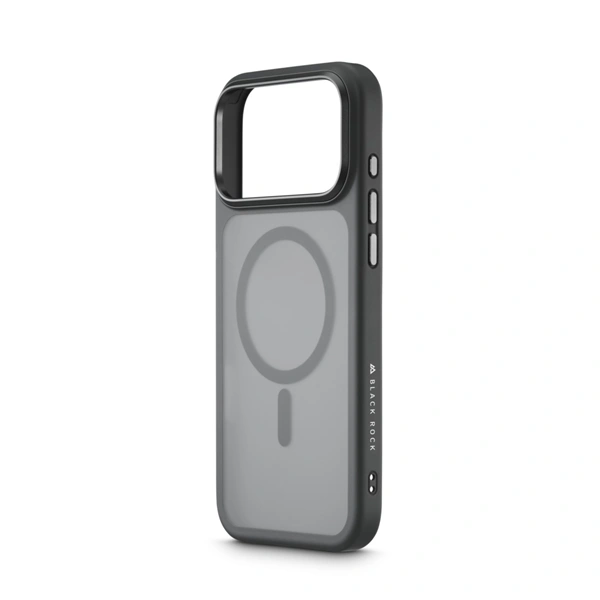 Black Rock Hybrid Case, kryt pro Apple iPhone 17 Pro Max, magnetický, matný, poloprůhledný černý