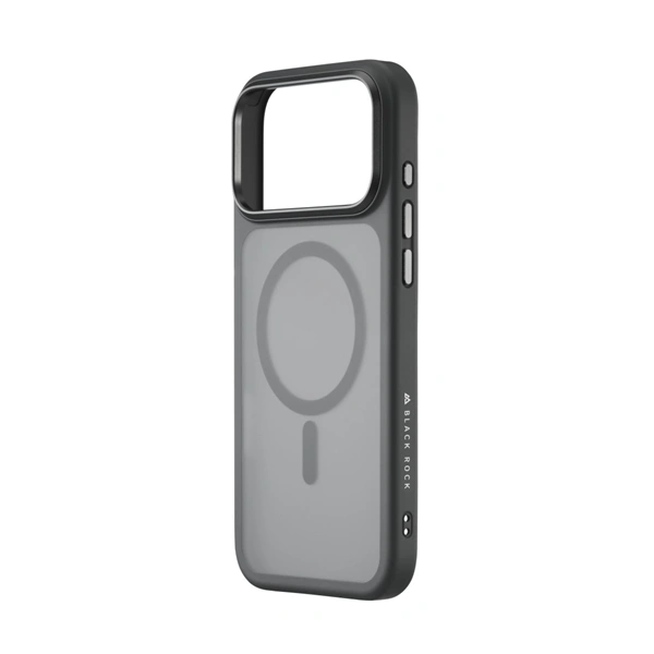 Black Rock Hybrid Case, kryt pro Apple iPhone 17 Pro Max, magnetický, matný, poloprůhledný černý