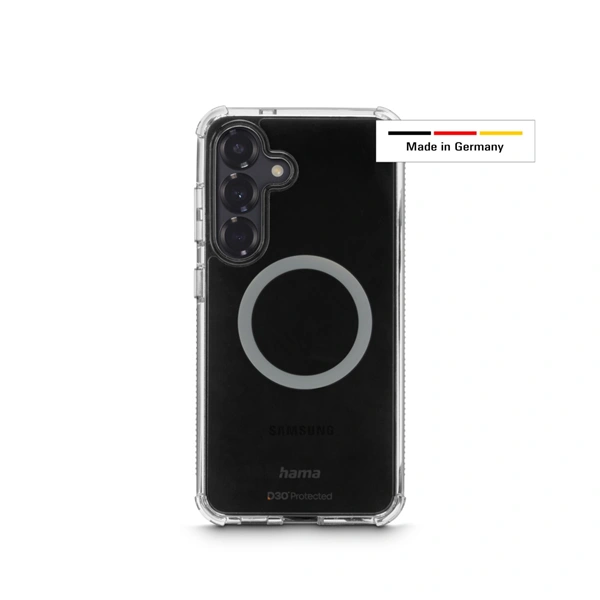 Hama Extreme Protect, kryt pro Samsung Galaxy S25, magnetický, D3O®, nežloutne, průhledný
