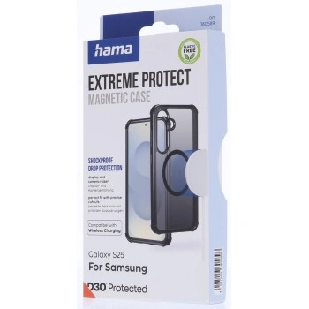Hama Extreme Protect, kryt pro Samsung Galaxy S25, magnetický, D3O®, černý