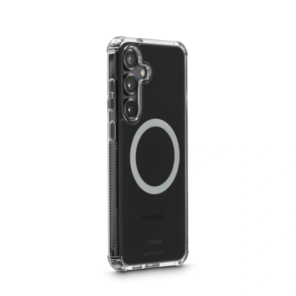 Hama Extreme Protect, kryt pro Samsung Galaxy S25+, magnetický, D3O®, nežloutne, průhledný