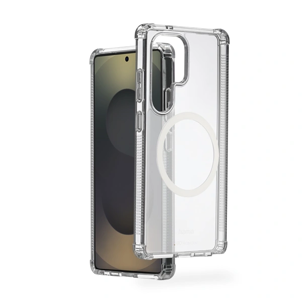 Hama Extreme Protect, kryt pro Samsung Galaxy S25 Ultra, magnetický, D3O®, nežloutne, průhledný