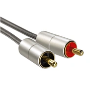 Hama AluLine, propojovac kabel jack vidlice 3,5 mm - 2x cinch (RCA) vidlice, 1 m