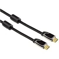 Hama HDMI kabel vidlice-vidlice, 3 m, pozlac., ferit. filtry, kovové vidlice, opletený, Ethernet