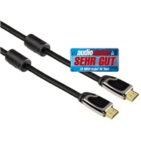 Hama HDMI kabel vidlice-vidlice, 5 m, pozlacen, ferit. filtry, kovov vidlice, opleten, Ethernet