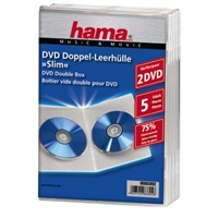 Hama double DVD Jewel Case, Slim 5 , transparent