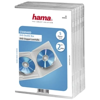 Hama Standard Double, obal na 2 DVD, s fólií, průhledný, balení 5 ks (cena za balení)