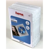Hama DVD obal na 1 DVD, s fli, prhledn, 5 ks