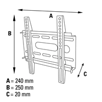 Hama nstnn drk TV NEXT Light (3*), 200x200, bl