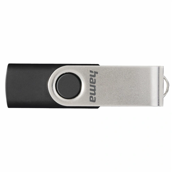 Hama rotate FlashPen, USB 2.0, 16GB, black, 40X