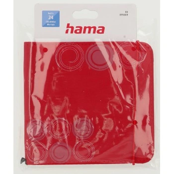 Hama Up to Fashion, pouzdro pro 24 CD/DVD/Blu-ray disků, červené