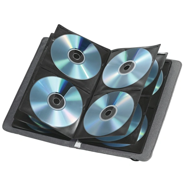 Hama Felt, pouzdro pro 48 CD/DVD/Blu-ray disků, filcové, šedé