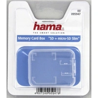 Hama pouzdro na SD a mSD kartu DuoCase, transparentn