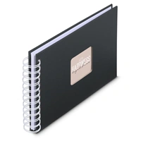 Hama album klasické spirálové FINE ART 24x17 cm, 50 stran, nová černá, bílé listy