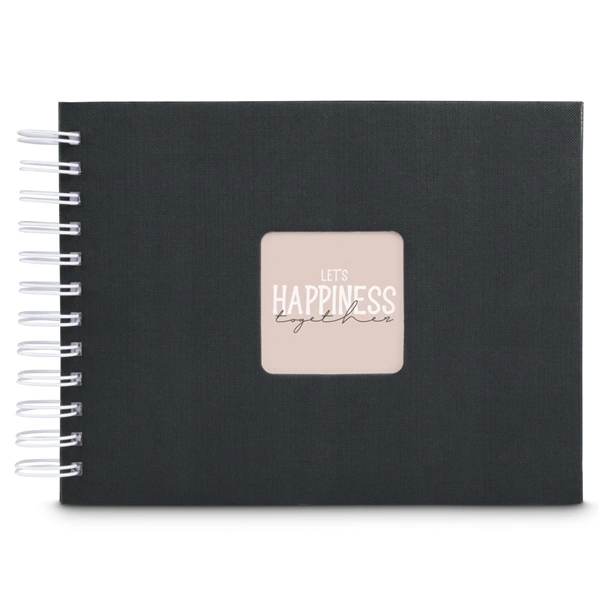 Hama album klasické spirálové FINE ART 24x17 cm, 50 stran, nová černá, bílé listy