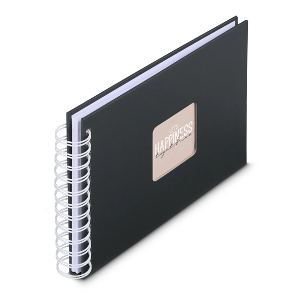 Hama album klasické spirálové FINE ART 24x17 cm, 50 stran, nová černá, bílé listy