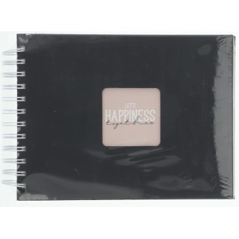 Hama album klasické spirálové FINE ART 24x17 cm, 50 stran, nová černá, bílé listy