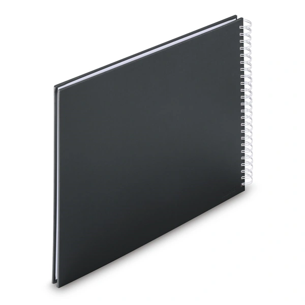 Hama album klasické spirálové FINE ART 36x32 cm, 50 stran, nová černá, bílé listy