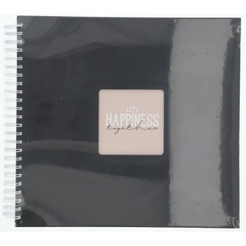 Hama album klasické spirálové FINE ART 36x32 cm, 50 stran, nová černá, bílé listy