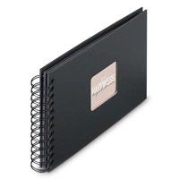 Hama album klasické spirálové FINE ART 24x17 cm, 50 stran, nová černá, černé listy