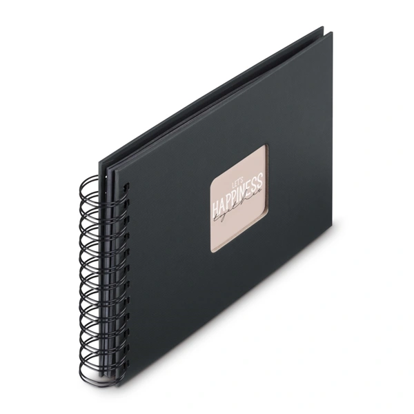 Hama album klasické spirálové FINE ART 24x17 cm, 50 stran, nová černá, černé listy