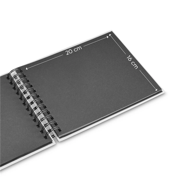Hama album klasické spirálové FINE ART 24x17 cm, 50 stran, nová černá, černé listy