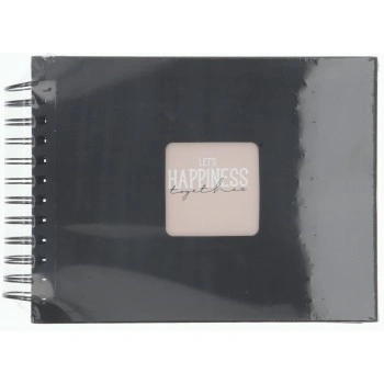 Hama album klasické spirálové FINE ART 24x17 cm, 50 stran, nová černá, černé listy