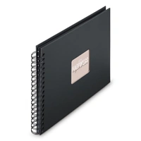 Hama album klasické spirálové FINE ART 28x24 cm, 50 stran, nová černá, černé listy