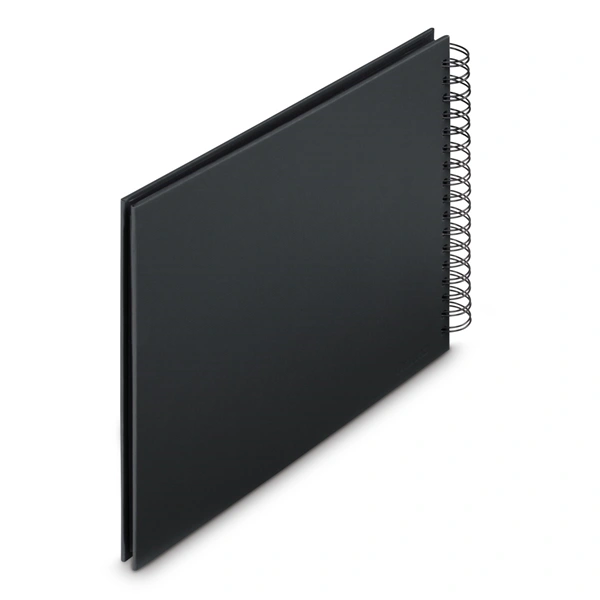 Hama album klasické spirálové FINE ART 28x24 cm, 50 stran, nová černá, černé listy