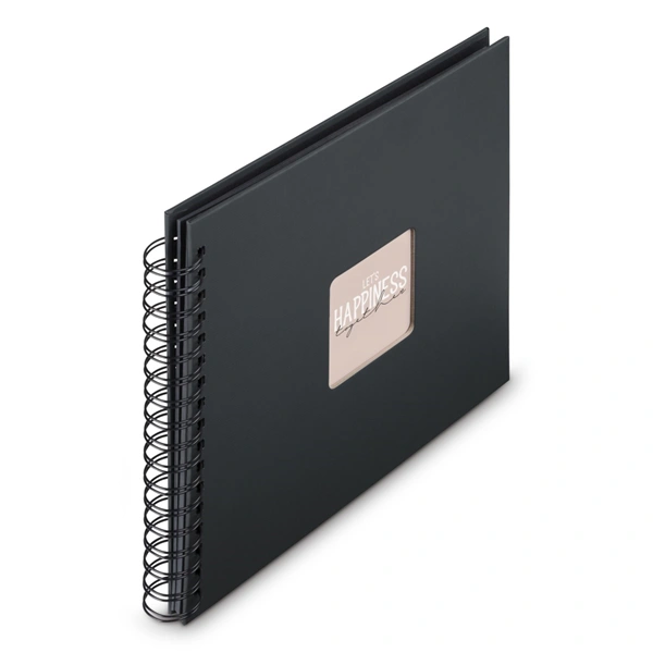 Hama album klasické spirálové FINE ART 28x24 cm, 50 stran, nová černá, černé listy