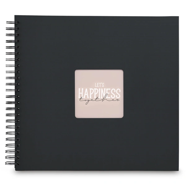 Hama album klasické spirálové FINE ART 36x32 cm, 50 stran, nová černá, černé listy