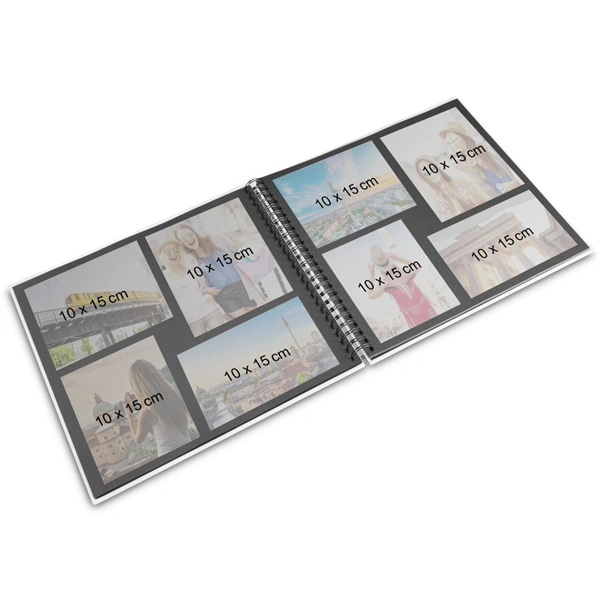 Hama album klasické spirálové FINE ART 36x32 cm, 50 stran, nová černá, černé listy