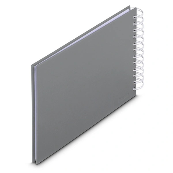 Hama album klasické spirálové FINE ART 24x17 cm, 50 stran, kamenná šedá, bílé listy