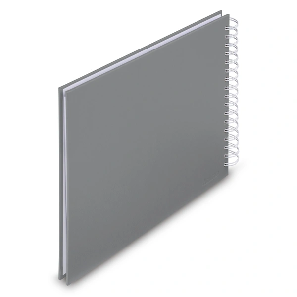 Hama album klasické spirálové FINE ART 28x24 cm, 50 stran, kamenná šedá, bílé listy