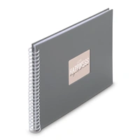 Hama album klasické spirálové FINE ART 36x32 cm, 50 stran, kamenná šedá, bílé listy