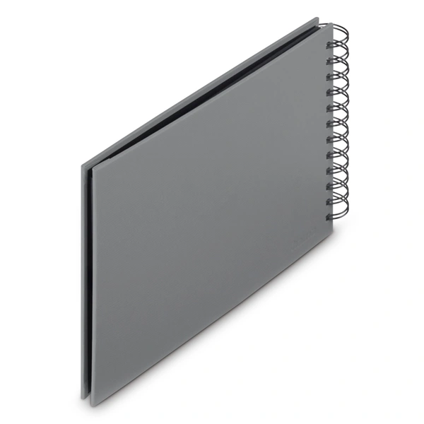 Hama album klasické spirálové FINE ART 24x17 cm, 50 stran, kamenná šedá, černé listy