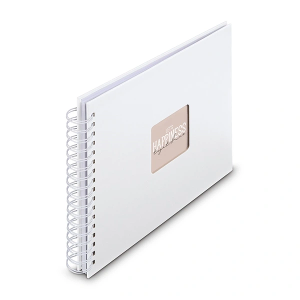 Hama album klasické spirálové FINE ART 28x24 cm, 50 stran, bílá, bílé listy